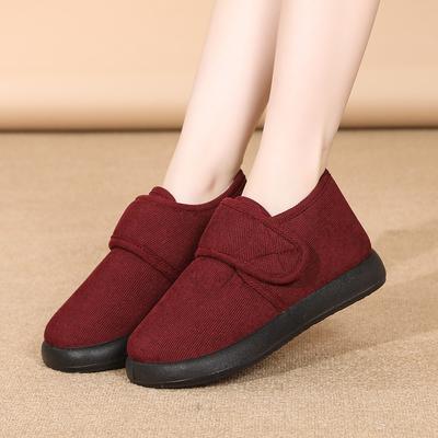 Зимние новые мягкие подошвы для пожилых женщин легкие хлопковые туфли удобные старые пекинские ворсистые утолщенные теплые зимние сапоги