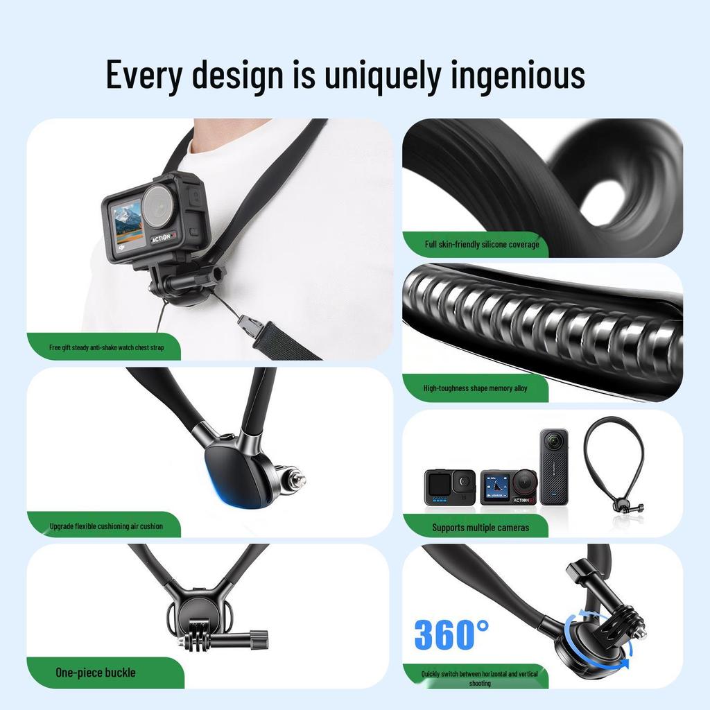 Крепление на шейный ремешок для DJI Osmo Action 4/5 Pro для влогинга