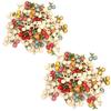 200Pcs Colored Wooden Buttons Mixed Logs Cherry Buttons for Sewing Children Sweater Crafts