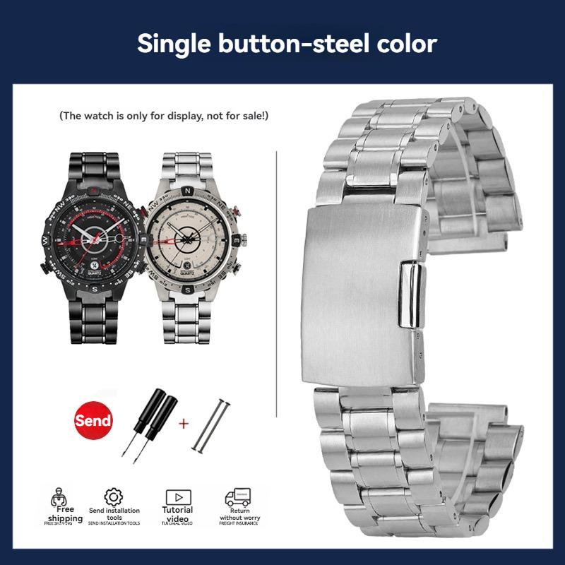 Для часов Timex Серия Tide Ремешок из нержавеющей стали T2N721 T2N720 TW2R55500 T2N739 Мужской Металлический браслет с креплением 24x16 мм с инструментами