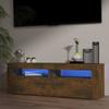 VidaXL TV Stand with LED Lights Low Cabinet Entertainment Center Media Cabinet Living Room Interior 815684