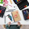 Набор для рисования HIFORNY Art Supplies с 100 листами для акварели, металлик, для смешивания и многим другим для начинающих художников, 176 предметов, 3-цветный скетчбук, графит,