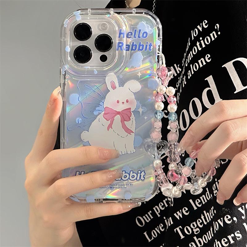Чехол для телефона Rabbit для iPhone 11 13 14 16 Pro Max 15 12 XR X XS 7 8 Plus SE 16promax 15promax мягкий прозрачный чехол TPU Funda