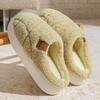 Зимние теплые хлопковые тапочки на толстой подошве, домашние, нескользящие, бесшумные, с начесом, утолщенные, плюшевые, хлопковые, для пары