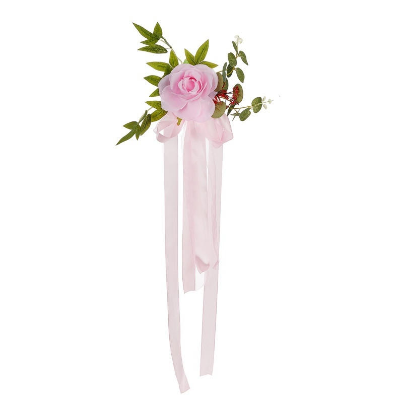 Outdoor Wedding Decoration Rose Chair Back Flower Wedding Car Mirror Flower Wedding Corridor Hotel Chair Back Flower