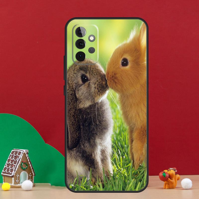 Кролики Заяц Чехол Для Samsung Galaxy A54 A06 A16 A26 A36 A56 A53 A32 A52 A33 A13 A55 A35 A15 A14 A34 A17