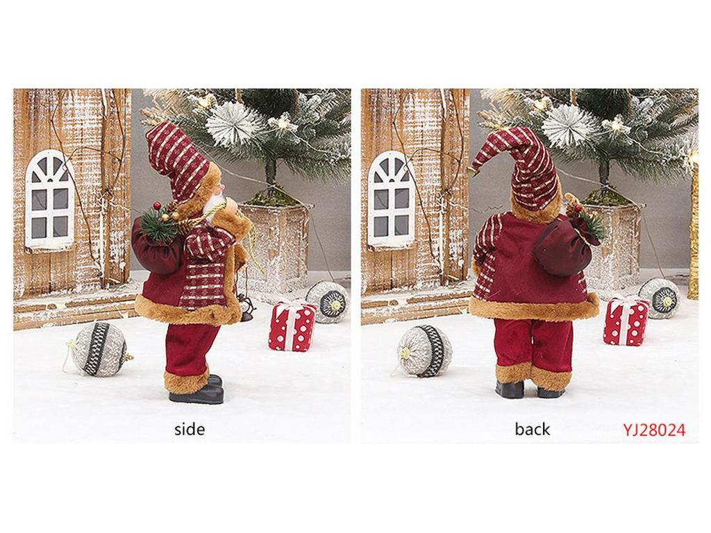 30 см Стоящий Дед Мороз Рождественская кукла для витрины
