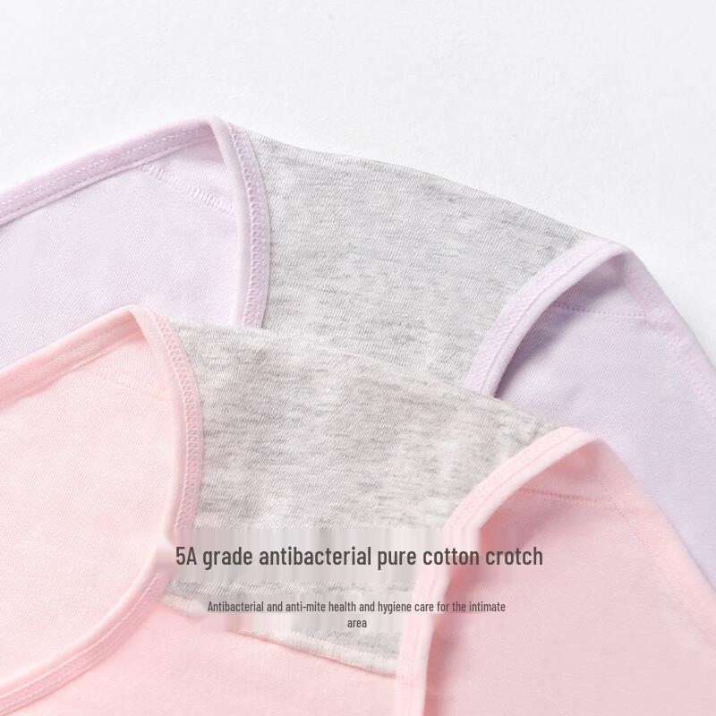 Ailier & Aurora Girls' 50-Count Cotton Antibacterial Triangle Briefs