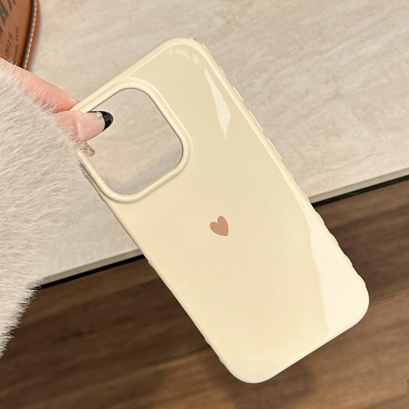 Простой красный чехол для телефона в виде сердца из мягкого ТПУ для iPhone 17 Air 16 14 13 12 11 Pro Max 7 8 Plus Чехол для iPhone 16E 15 Pro Чехлы
