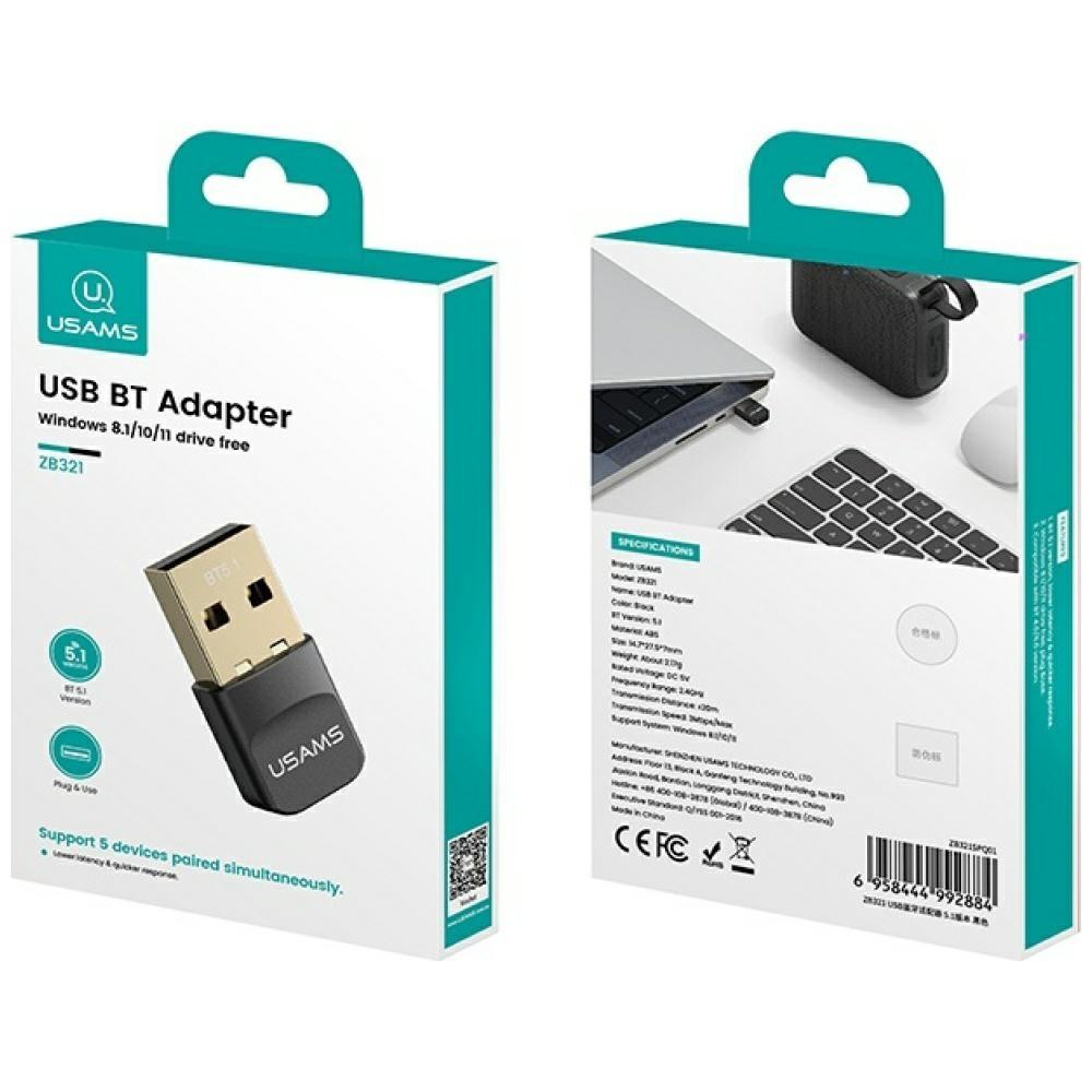 Adapter USB Bluetooth 5.1 USAMS Czarny