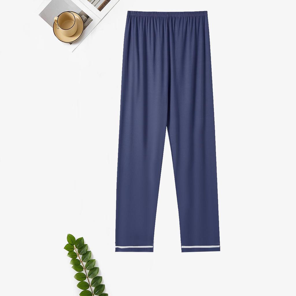 Мужские хлопковые пижамные штаны с двойными карманами 2024 года — легкие, повседневные, весна/осень