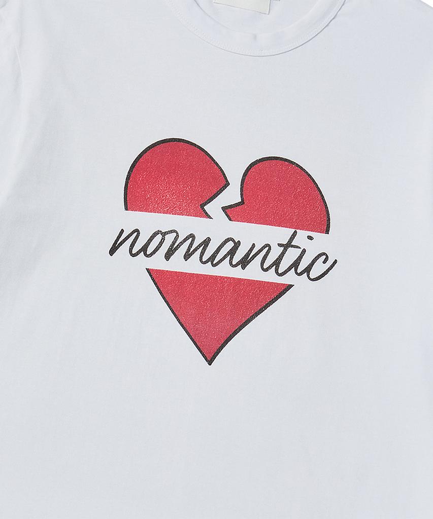 BEYOND CLOSET Nomantic Оригинальный логотип Винтажный принт Футболка с коротким рукавом Белый