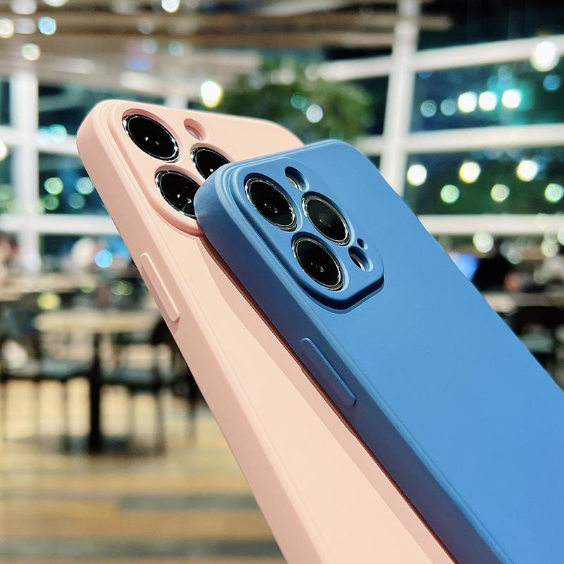 Мягкий квадратный жидкий силиконовый чехол для телефона с полным покрытием противоударный защитный чехол для камеры для OPPO