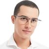 Ультралегкая оправа для очков из титанового сплава для деловых мужчин Женская роскошная дизайнерская трендовая полуободковая мужская квадратная оптическая оправа