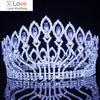 Кристалл Королева Свадебная Тиара Корона Свадебные Украшения Для Волос Барокко Диадема Головной Убор Женщины Невесты Украшения Головы Аксессуары