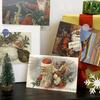 30Pcs Vintage Christmas Element Postcard Greeting Cards Different Festival Christmas No Marks Back Retro Xmas