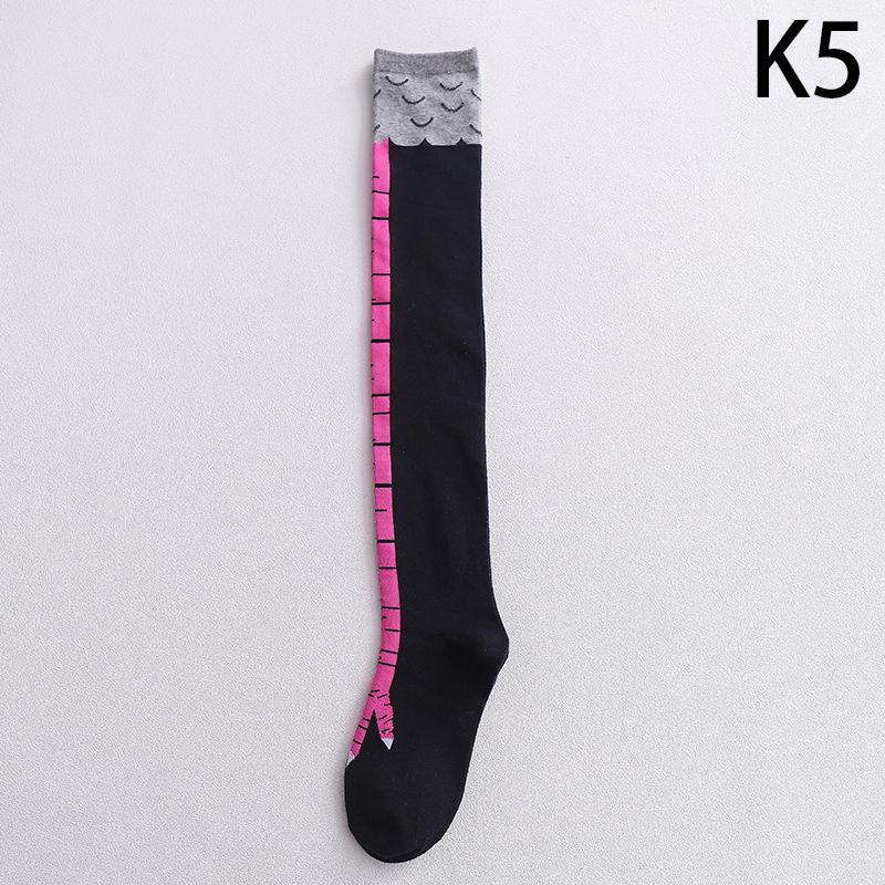 Носки с куриными лапками, женские гольфы выше колена, забавные хлопковые носки с куриными лапками, женские облегающие носки с 3D принтом