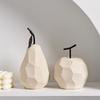 Ceramic Pear Statue Simple Miniatures Figurine Sculpture Crafts Fruit Ornament  Prop