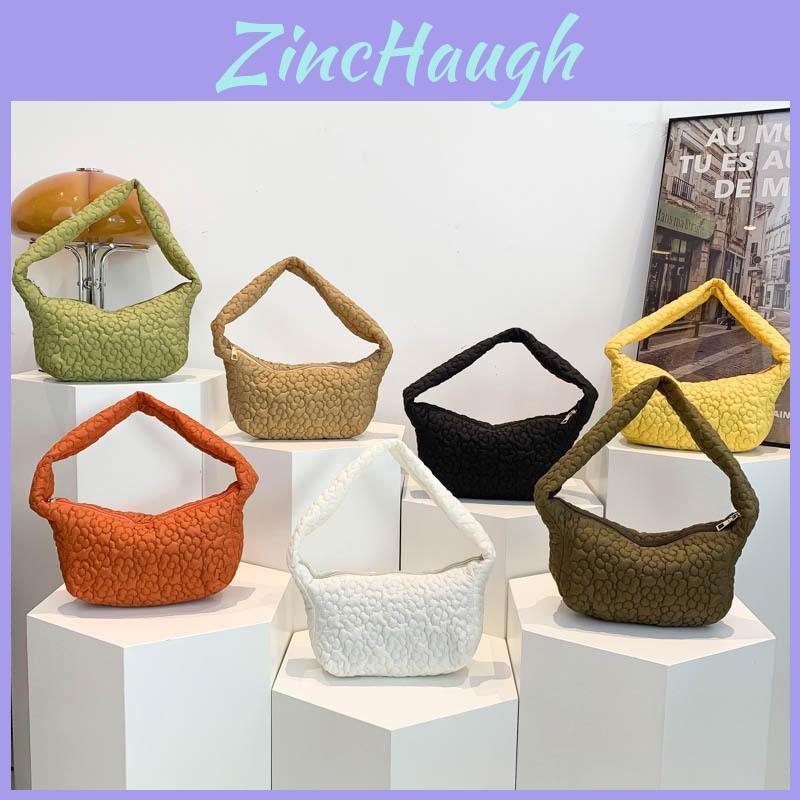 Elegant Floral Ruched Tote Bag For Women 2024 Summer Fresh Versatile Underarm Bag