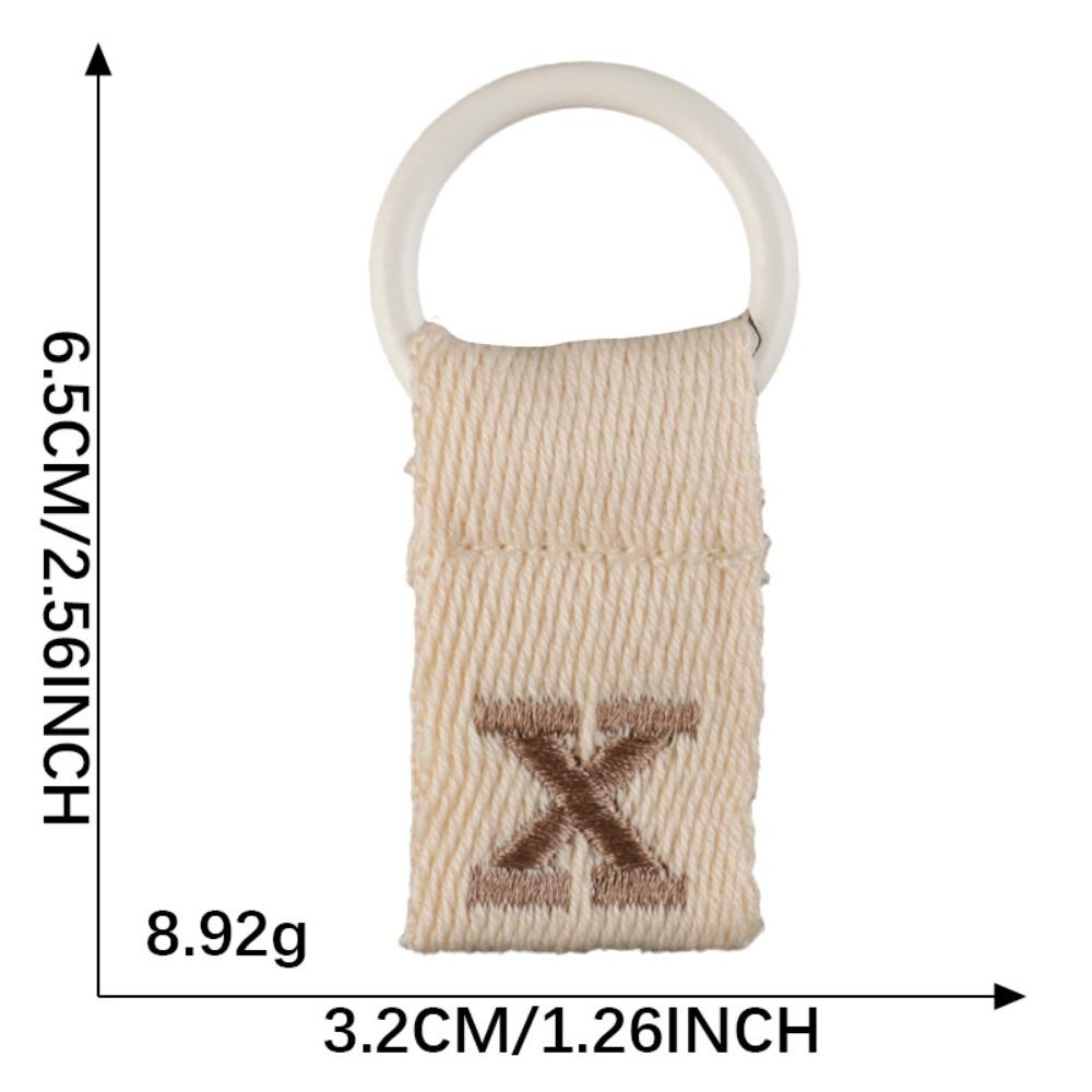 Embroidery 26 Letter Key Chain Key Ring Business Key Holder Creative Alphabet Car Key Buckle  Man