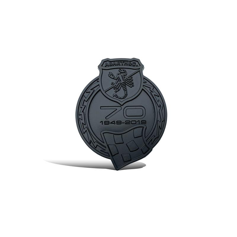 Car Styling 3D Metal Logo Car Sticker Trunk Emblem Decal For Abarth 70th Anniversary 595 Esseesse Badge Competizione Turismo