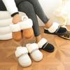 Мода 2025  Женские зимние утепленные флисовой подкладкой слипоны хлопковые тапочки стиль платформа сноубутсы круглый носок плоский каблук обувь