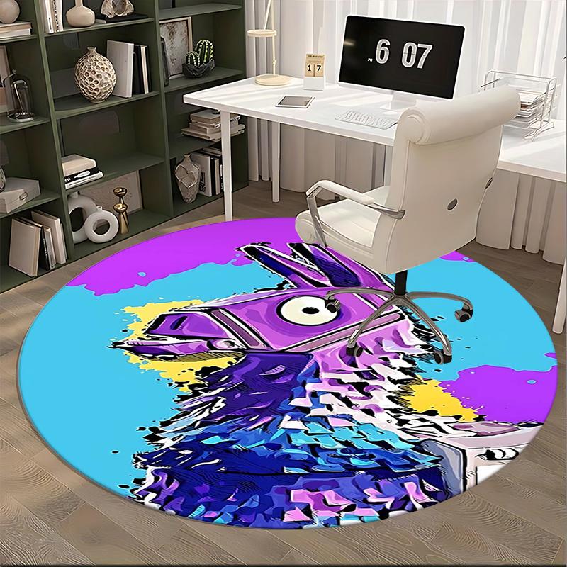 Llama Pinata,Party Decoration Chair mat Round Rug-Office carpet, Machine Washable, Non-slip, Suitable for Living Rooms, Bedrooms, Entryways,