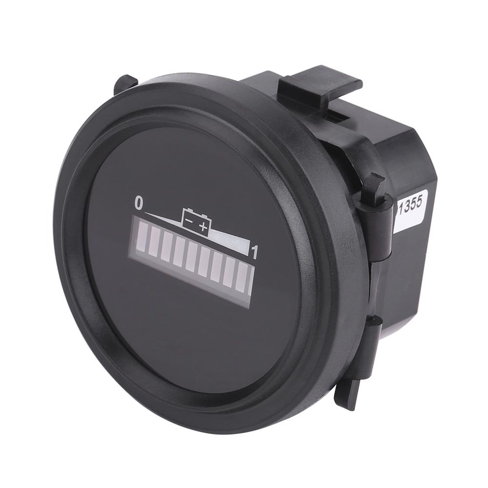 Battery Gauge Battery Meter Battery Indicator Meter 12V/24V/36V/48V/72V LED Digital Battery Indicator Meter Gauge for Cart