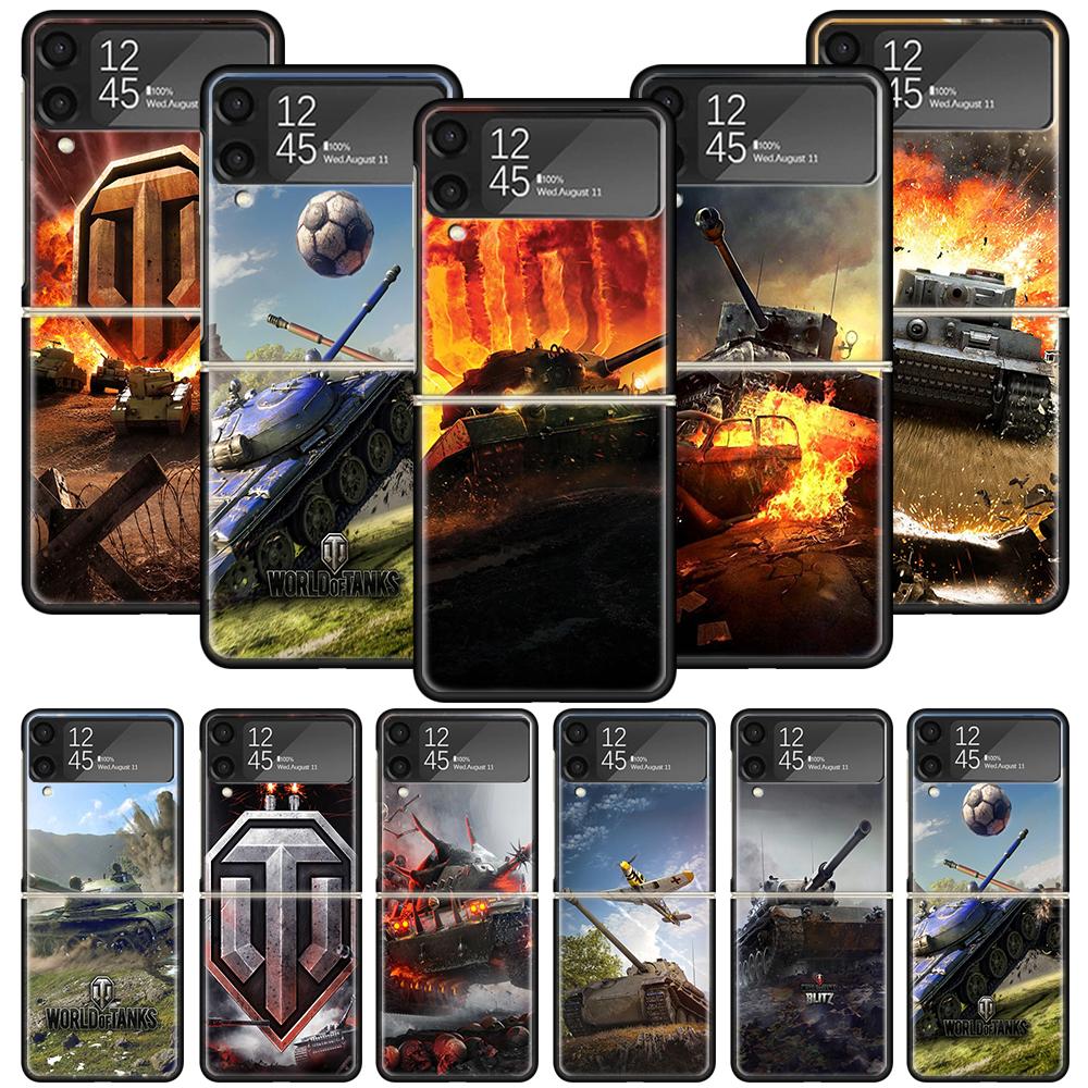 World of Tanks Phone Case For Samsung Galaxy Z Flip 7 6 5 4 3 5G Shockproof Cover Z Flip7 Flip6 ZFlip5 Flip3 Flip4 Luxury Shell