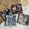 Tie-dye Silk Scarf Neck Small Square Scarf High-end New Versatile Scarf Scarf Sunscreen Headscarf Summer Women's Pastoral Headband