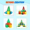 Gemmicc 100PCS Magnetic Tiles Building Blocks for Kids STEM Approved Educational Toys Magnetic Puzzle Building Blocks for Boys Girls Comes with 2 Cars