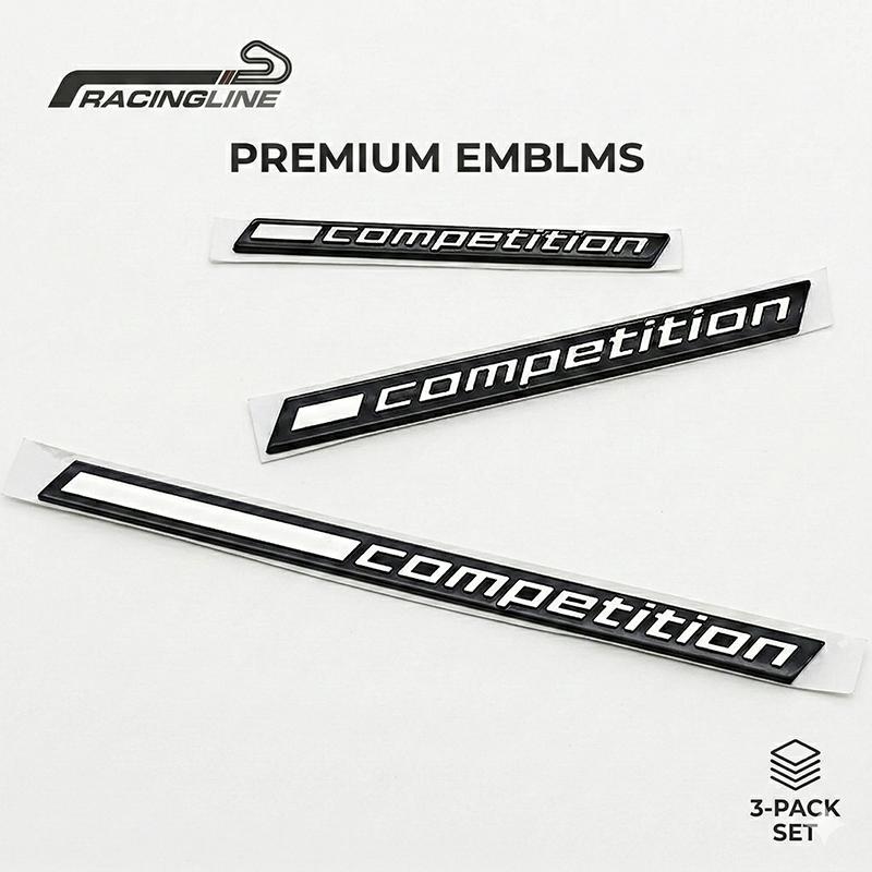 3D ABS Competition Emblem Badge Sticker for BMW M2 M3 M4 M5 M8 G20 G30 F10 F30 F80 Car Trunk Fender Body Logo Decal Accessories