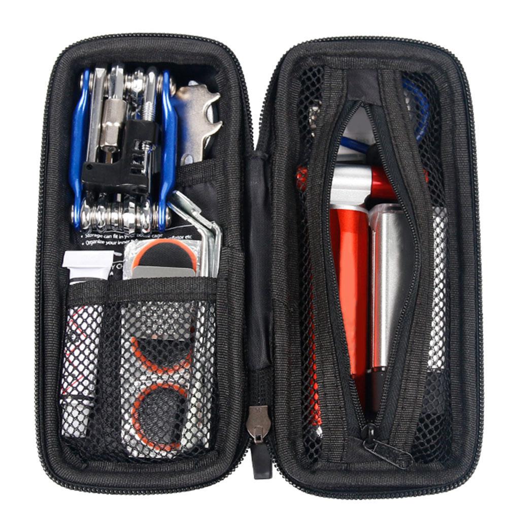Portable Bicycle Bag Kettle Hard Shell Mountain Bike Maintenance Cycling Tool Kit Black