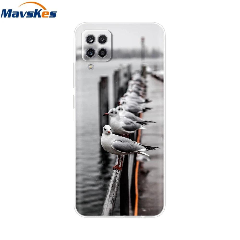 Phone Case For Samsung Galaxy A12 Case SamsungA12 Silicone Clear TPU Painted Soft Cover For Samsung A12 A 12 Bumper Fundas Etui