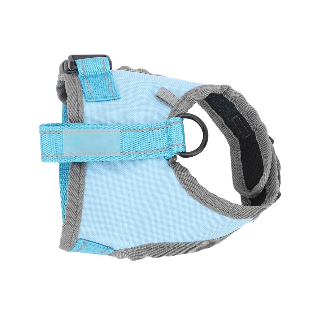 Dog Harness Vest with Leash Adjustable Reflective Padded Nylon Easy Control Pet Harness for Walking Medium Size Dog Blue