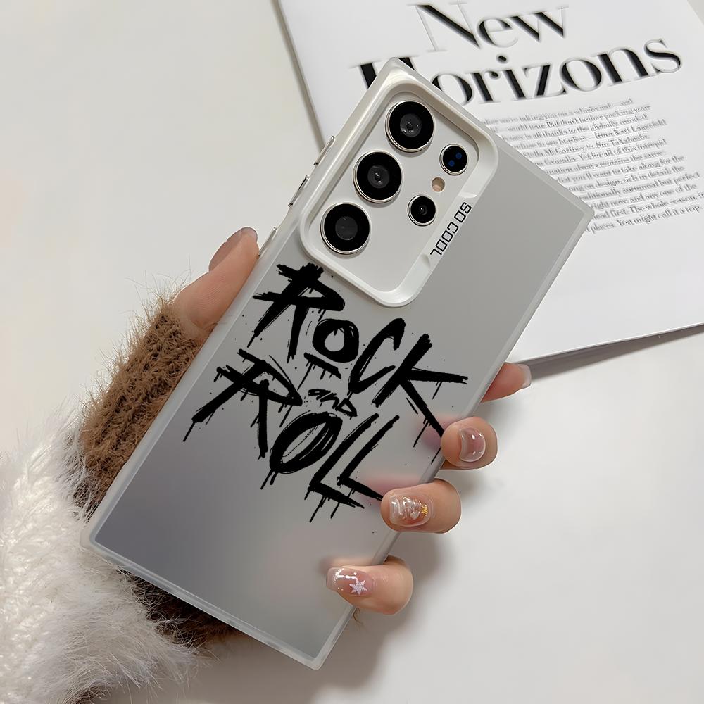 Крутой чехол для телефона в стиле Rock Roll Music для Samsung Galaxy S25 Edge S24 S23 S22 S21 S20 Ultra Funda Силиконовый Серебристый Чехол