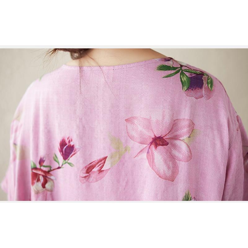 DIMANAF 2024 Летнее женское базовое длинное богемное платье больших размеров с цветочным принтом, новые свободные винтажные платья больших размеров