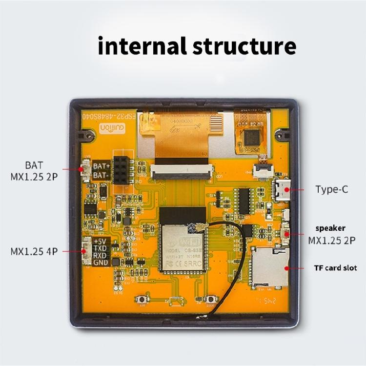 Плата разработки ESP32S3, LVGL, 4-дюймовый дисплей 480x480, Wi-Fi, Bluetooth-совместимая, LCD, емкостный сенсорный