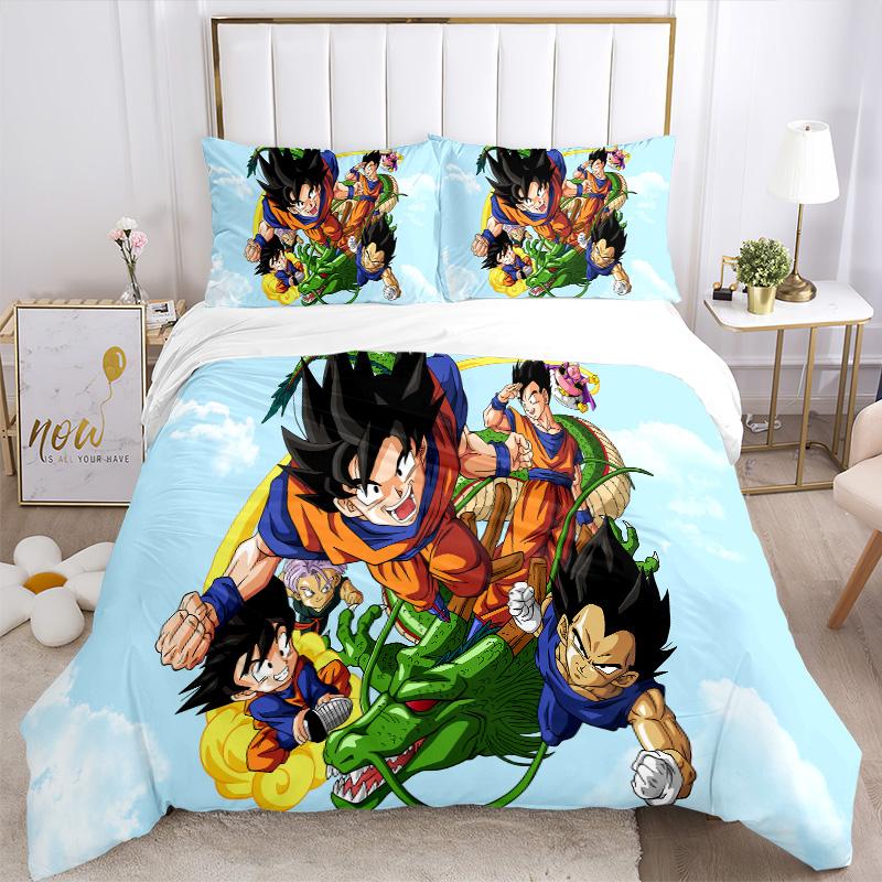 Dragon Ball Heroes Print 3Pcs Bedding Setduvet Cover With 2 Bedropillowcase Home Birthday Gift