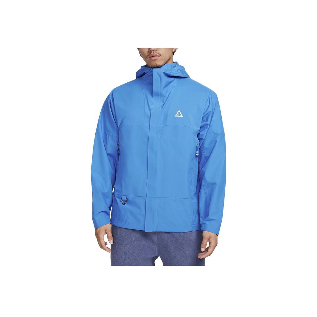 Nike ACG Storm-FIT Cascade Rains однотонная мужская куртка с капюшоном на молнии, верхняя одежда синего цвета DV9416-435