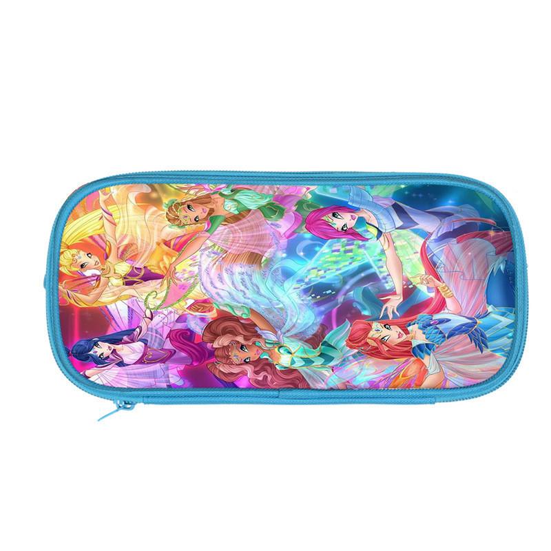 Winx Club Magic Reprint Polyester Pencil Box With Multiple Compartments For School