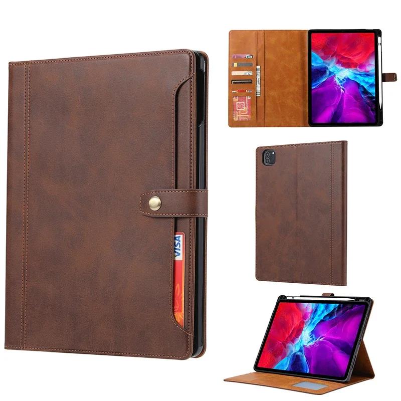 Роскошный кожаный чехол-книжка с откидной крышкой для iPad Pro 13 Pro 11 Air 11 Air 13 2024 Mini 7 6 Pro 12.9 Air 4 10.9 с отделениями для карт, кошельком, подставкой