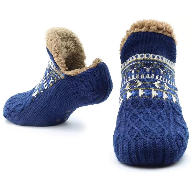 Thermal Women Mens Floor Socks Winter Warm Short Cotton Thickened Home Sleeping Soft Non Slip Grip Fuzzy Floor Socks