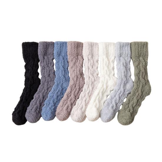 Women's Fuzzy Coral Fleece Slipper Socks Thick Cozy Soft Warm Home Floor Socks Winter Thermal Sleep Socks