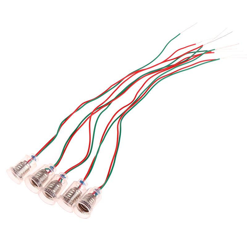 5 шт. Универсальный патрон для лампы E10 с проводом, маленький патрон для лампы E10, основание для эксперимента, обучающий инструмент, адаптер для патрона E10