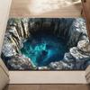 3D плошной коврик-обманка, Нескользящий, Влагопоглощающий, Ковер для ванной комнаты, Реалистичный дизайн, Прочный коврик для двери спальни