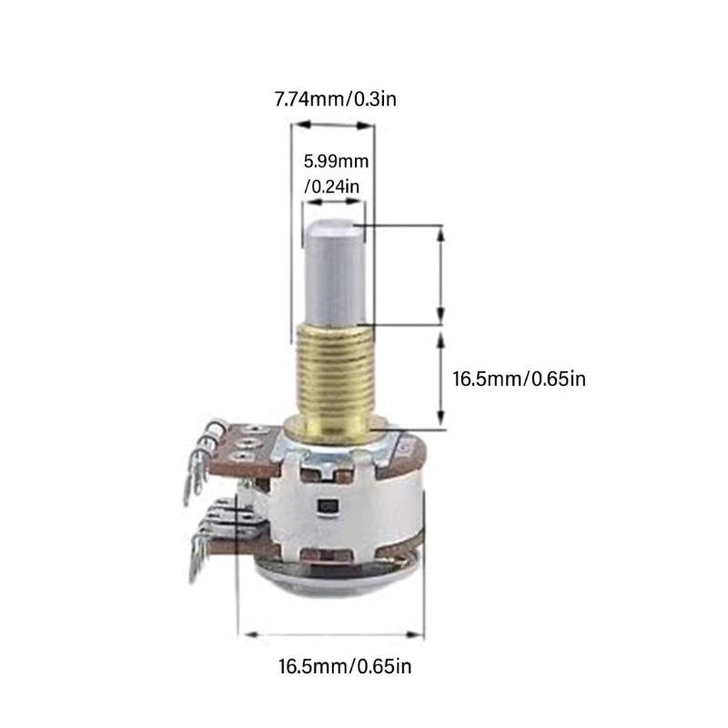 Гитарный потенциометр Гитарные регуляторы громкости Конусные потенциометры Двойные потенциометры Сдвоенные концентрические MN250K/MN500K Гитарный потенциометр