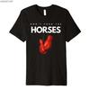 2025 Summer Dont Push The Horses Funny Meme Quote for Sarcastic Minds 100 Pure Cotton Printed Tshirt Men Women Short Sleeve