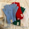 Эластичность Женские Зимние Теплые Перчатки Конфетных Цветов Вязаные Вязаные Шерстяные Перчатки Мужские и Женские