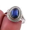 Натуральный лабрадорит драгоценный камень 925 пробы серебро кольцо ювелирное изделие размер 7.5 j3n43